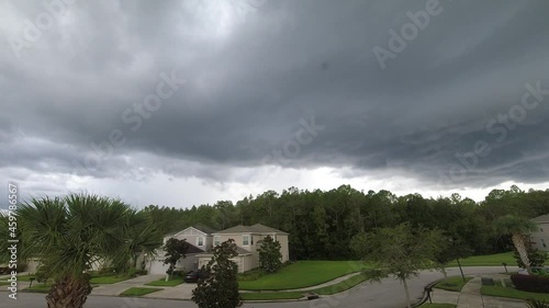 Thunderstorm cloud above a Florida community