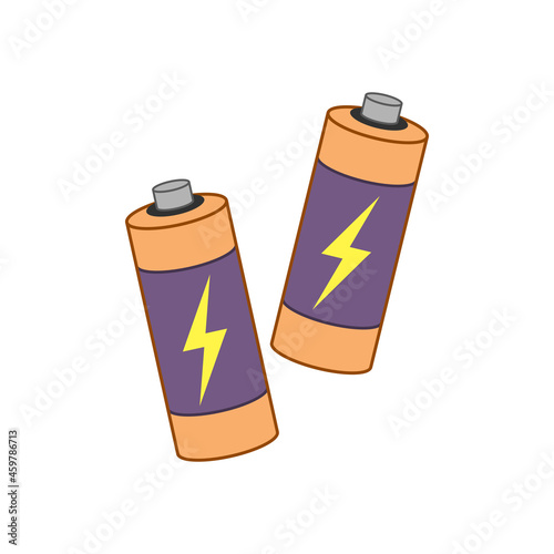 Vector illustration of two AA batteries.