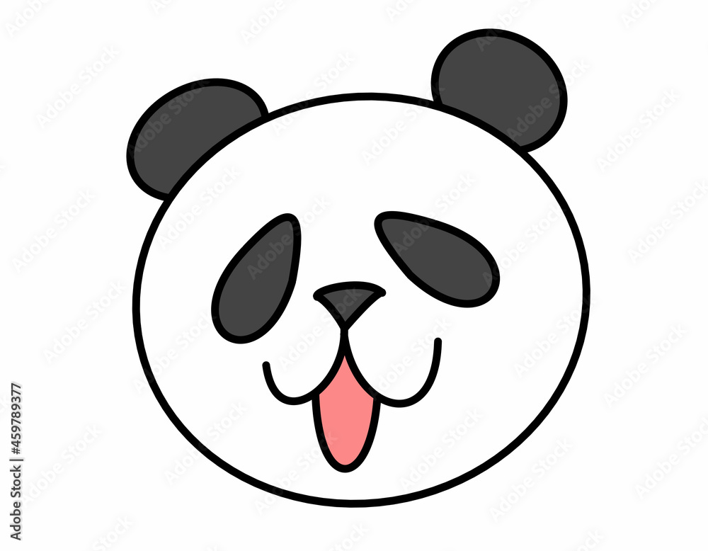 パンダの顔2(色) パンダの顔2(色)