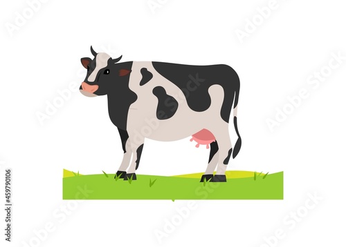 Milk cow. Simple flat illustration.