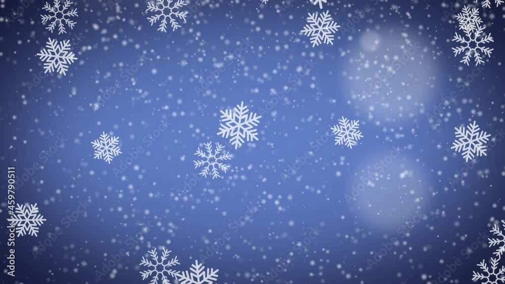 Abstract Snowflakes Background with bokeh. Winter Snowflakes and star glow Christmas. Falling snow. Beautiful and delicate snowy backdrop. Animated decoration for greeting cards, intro, presentations Abstract Snowflakes Background with bokeh. Winter Snowflakes and star glow Christmas. Falling snow. Beautiful and delicate snowy backdrop. Animated decoration for greeting cards, intro, presentations