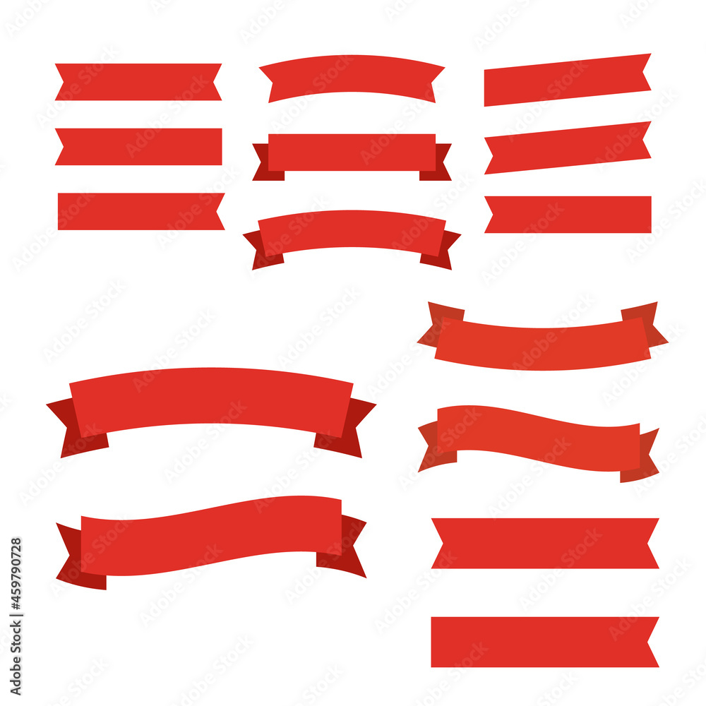 Cartoon banners and comic ribbons. Colored banner ribbon. Banner ribbon vector set Cartoon banners and comic ribbons. Colored banner ribbon. Banner ribbon vector set