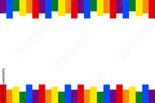 Horizontal LGBT edge, representing the fight against discrimination. Contains the colors red, orange, yellow, green, blue, and purple.