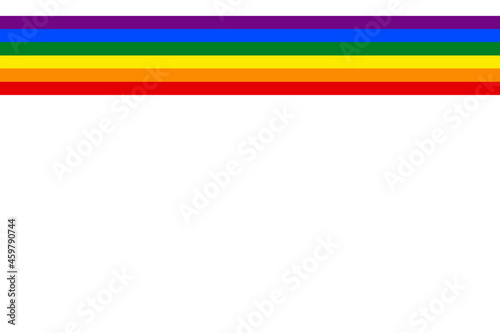 Horizontal LGBT tape, representing the fight against discrimination. Contains the colors red, orange, yellow, green, blue, and purple.