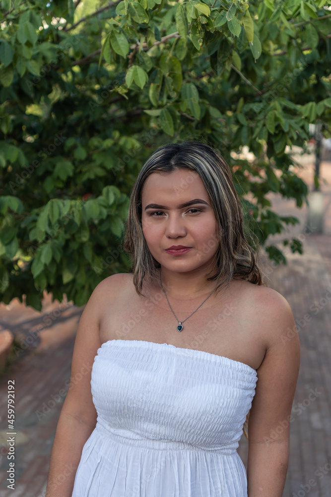 Portrait of a woman in an outdoor environment Portrait of a woman in an outdoor environment