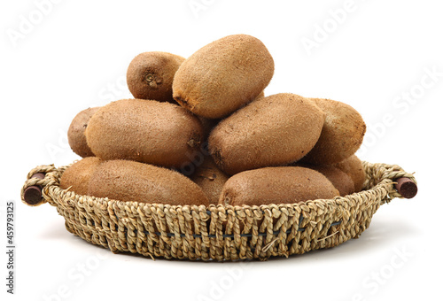 kiwi fruit on white background 