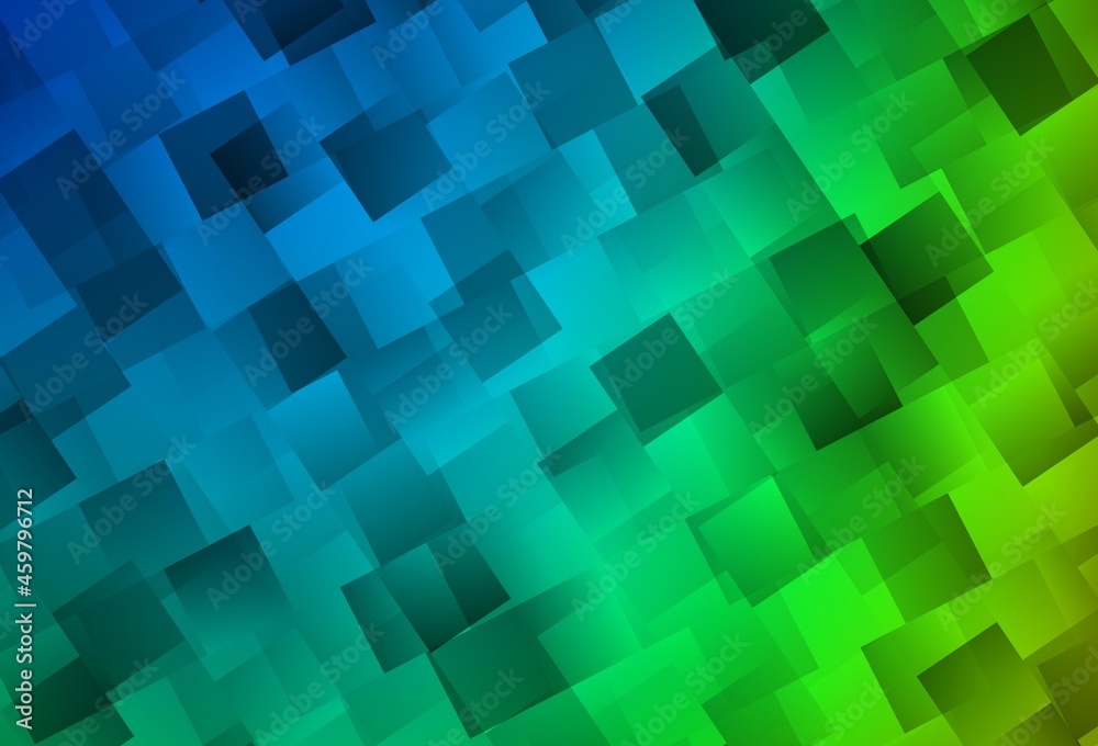 Light Blue, Green vector pattern in square style. Light Blue, Green vector pattern in square style.