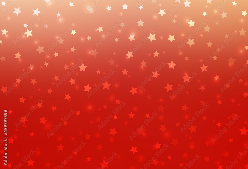 Light Red vector background with beautiful snowflakes, stars. Light Red vector background with beautiful snowflakes, stars.