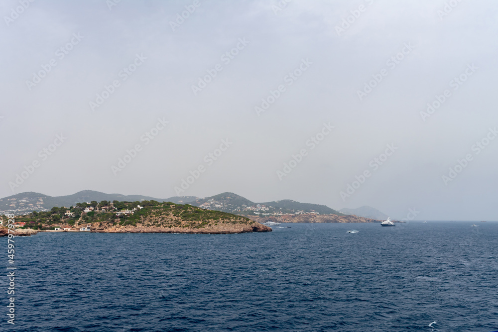 Coast of the port of Ibiza. Balearics. Spain. Europe. July 12, 2021
Coast of the port of Ibiza. Balearics. Spain. Europe. July 12, 2021