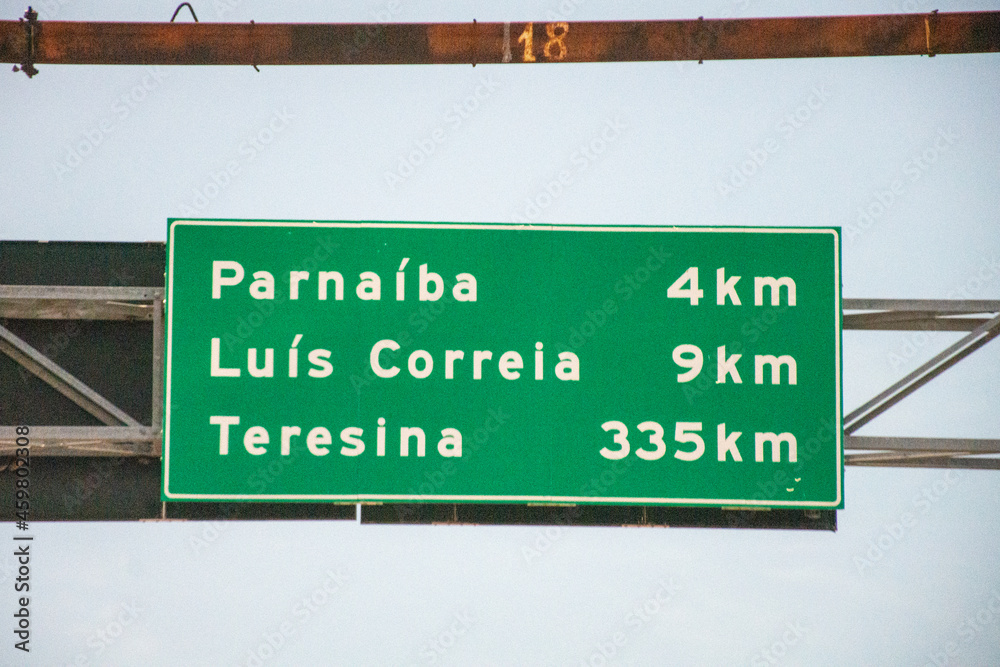 plaque of the cities of parnaiba, luis belt and teresina