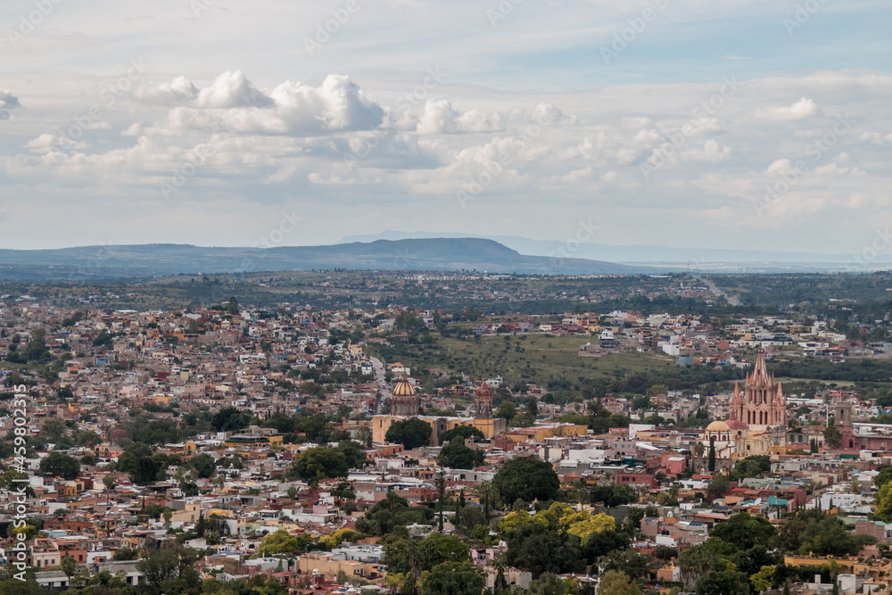 Panoramic image of the city San Miguel de Ayende,