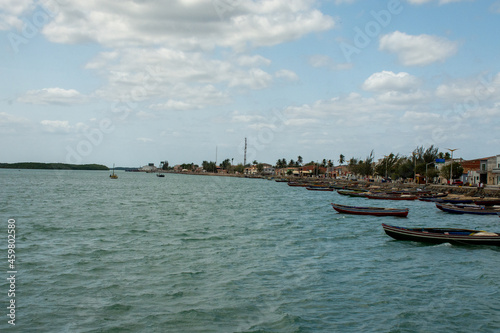 boats on the seashore