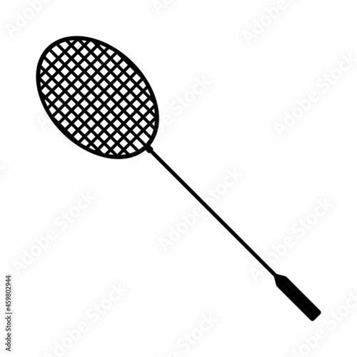 Badminton racket vector. High quality and suitable for your design, web design, mobile app design, etc. Isolated vector illustration on a white background.