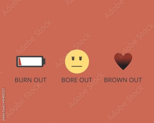 bore out, burn out and brown out for employee engagement photo