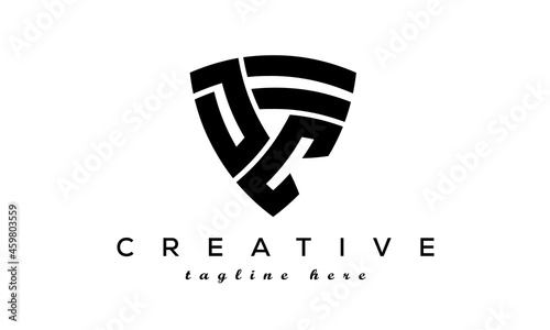 Shield letters DC creative logo