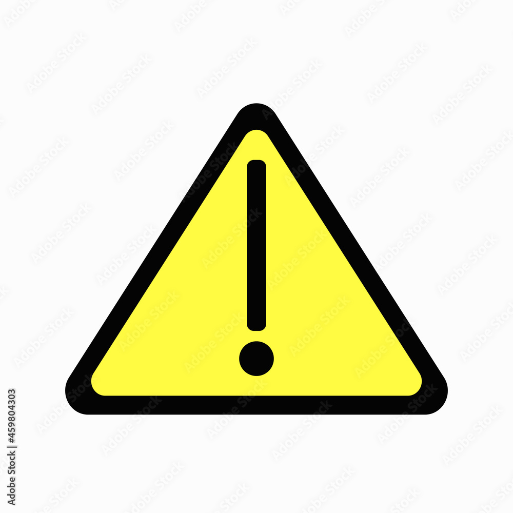Warning exclamation sign symbol icon vector Warning exclamation sign symbol icon vector
