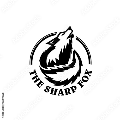 fox or wolf animal sharp logo designs vector simple flat