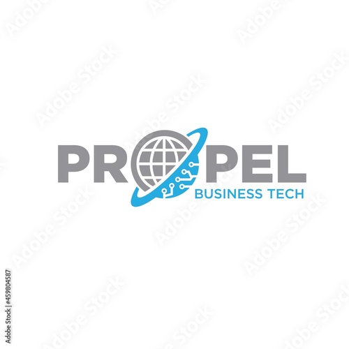 propel global network logo designs for connection and service