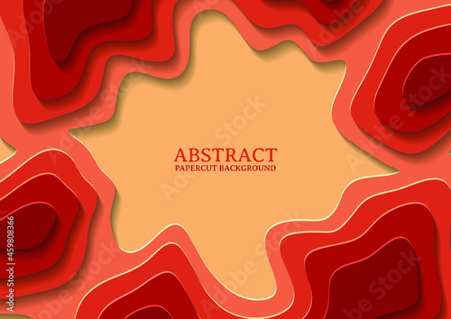 abstract papercut design background with overlap layer
