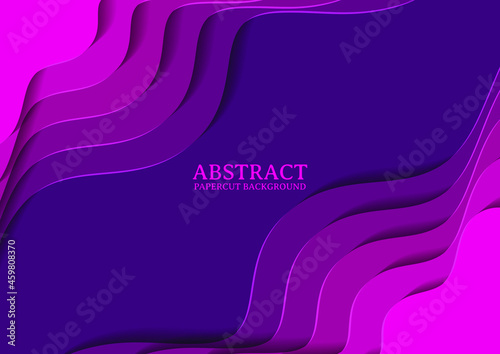abstract papercut design background with overlap layer