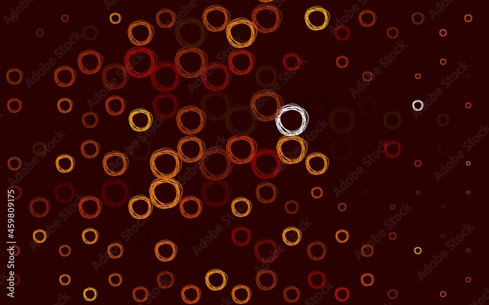 Light Red, Yellow vector pattern with spheres. Light Red, Yellow vector pattern with spheres.
