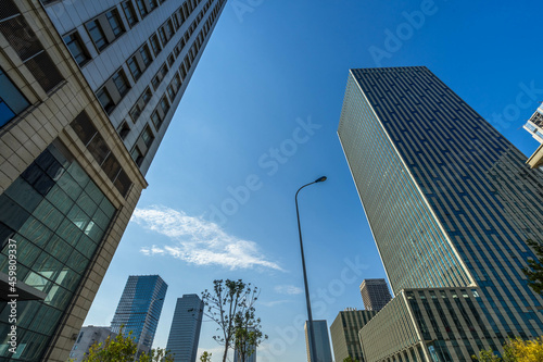 low angle view of skyscrapers in city of China