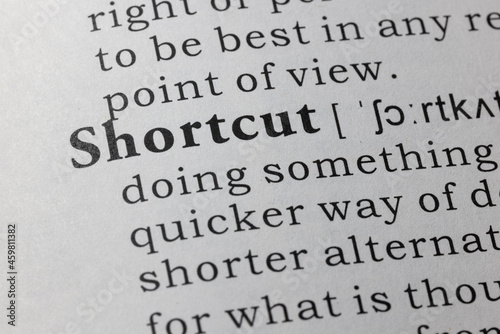 definition of shortcut photo