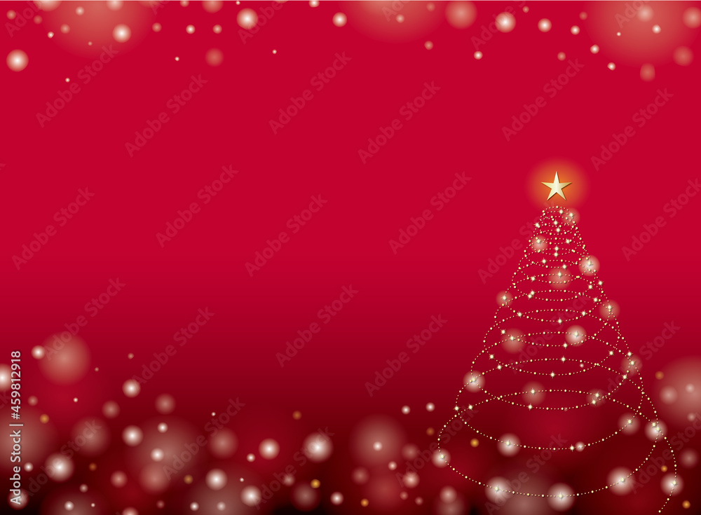 Holiday illumination with a tree illustration background Holiday illumination with a tree illustration background