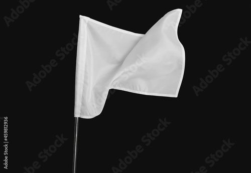 White flag on dark background