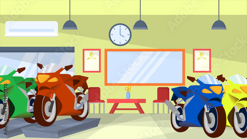 Motorcycle Showroom  - Interior Scenes