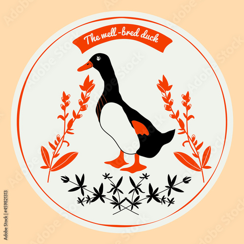 duck, herb and ribbon banner