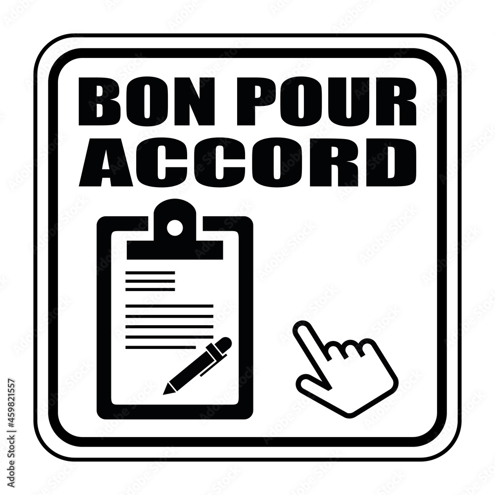 Logo bon pour accord. Stock Vector Adobe Stock