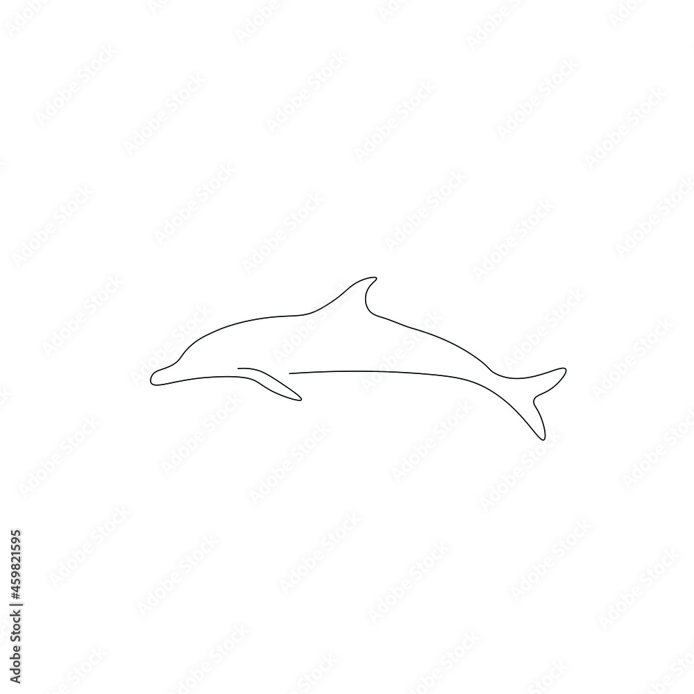 Dolphin animal silhouette vector illustration Dolphin animal silhouette vector illustration