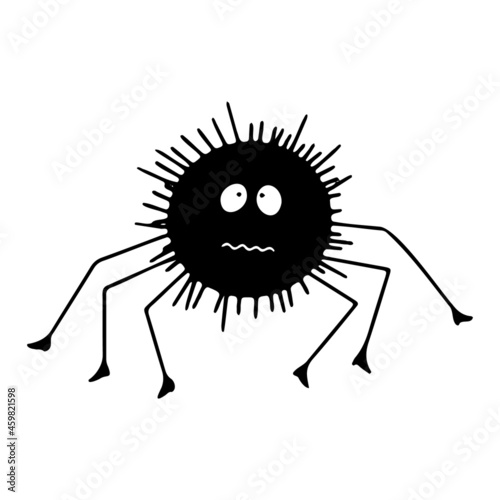 Funny spider icon doodle cartoon