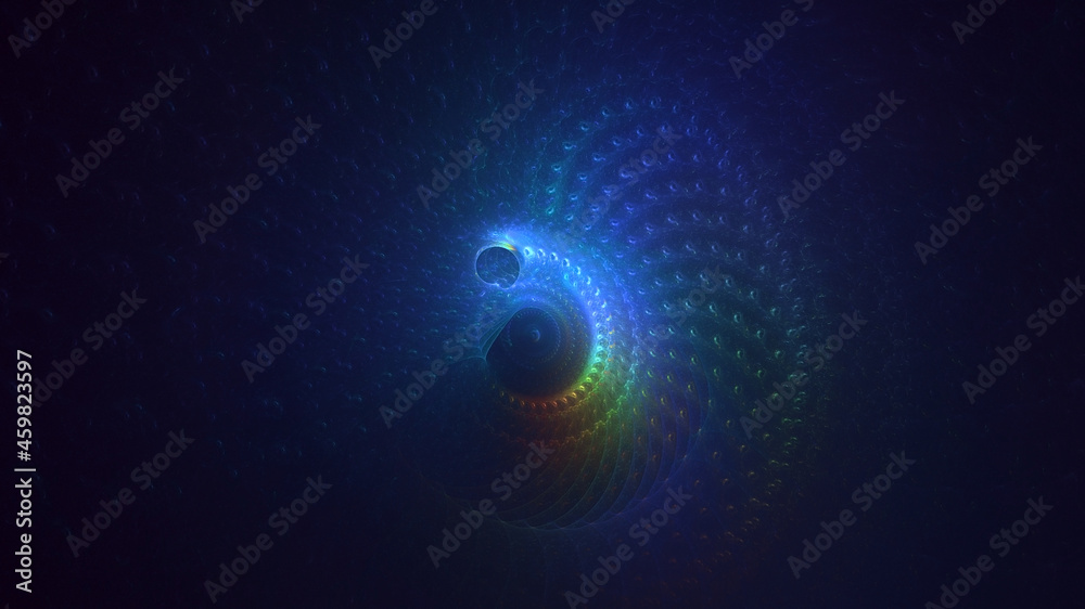 3D rendering abstract blue fractal light background 3D rendering abstract blue fractal light background