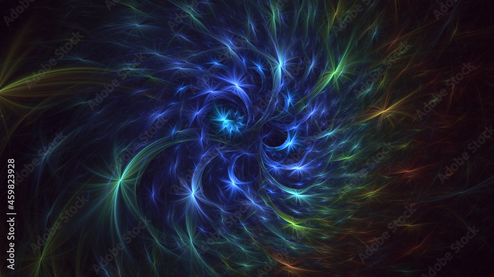 3D rendering abstract colorful fractal light background 3D rendering abstract colorful fractal light background