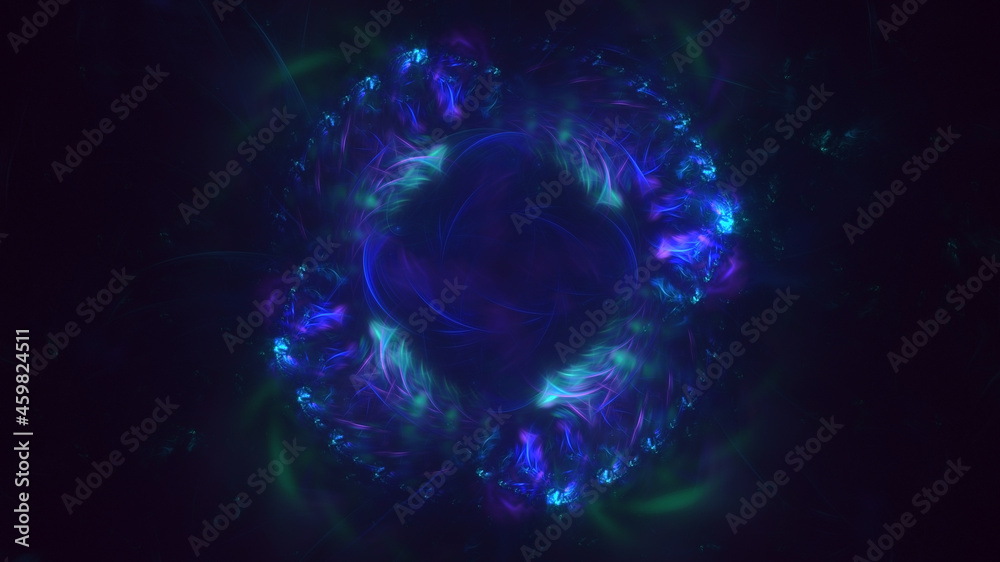 3D rendering abstract round light background