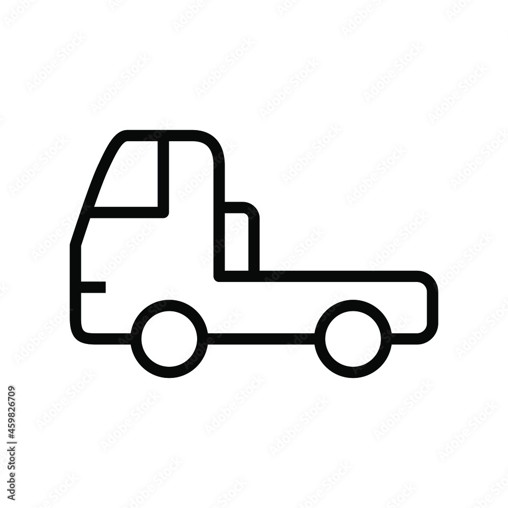 Semi-trailer truck icon vector graphic