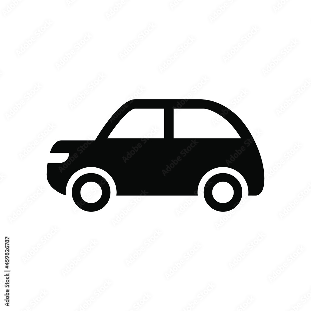 Retro car icon vector graphic