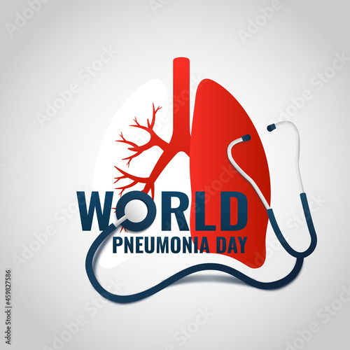 Vector Illustration of World Pneumonia Day.
