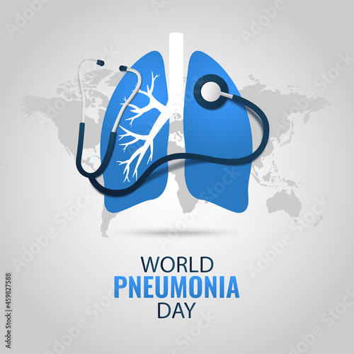 Vector Illustration of World Pneumonia Day.
