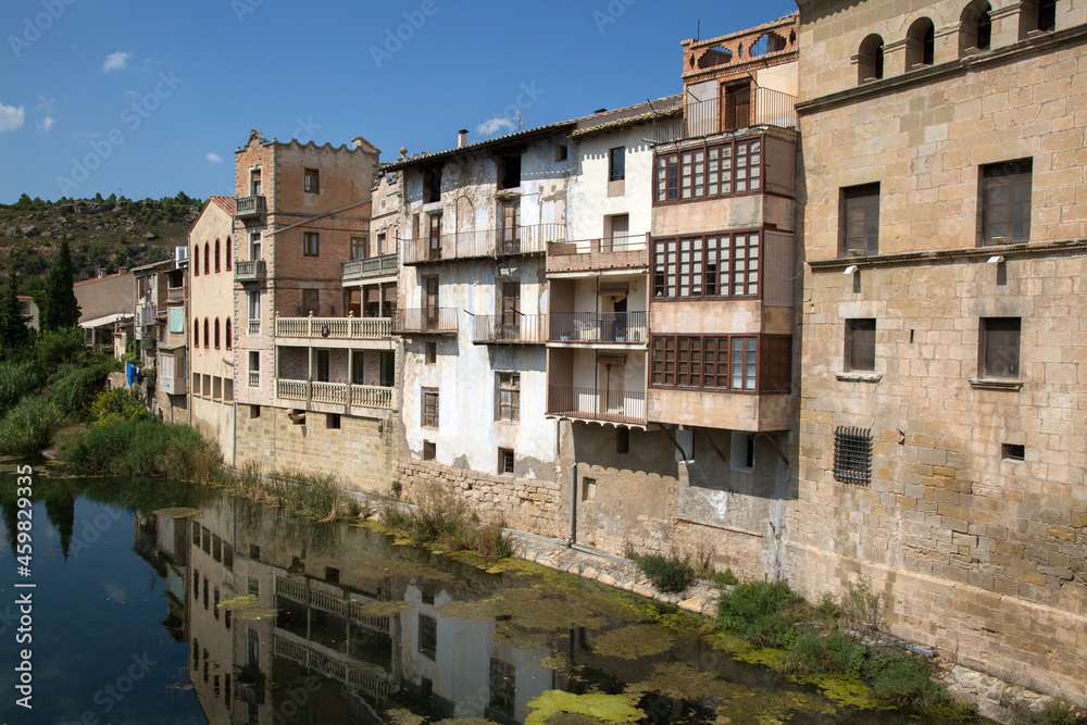 Architecture on River Bank in Valderrobres, Aragon