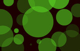 Green and black abstract image with transparent circles for your brand book. A graceful pattern with a gradient for the header of the site. Vector illustration.