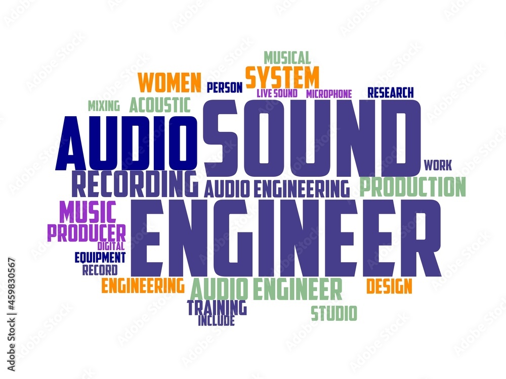 sound engineer wordcloud concept, wordart, sound engineer wordcloud concept, wordart,