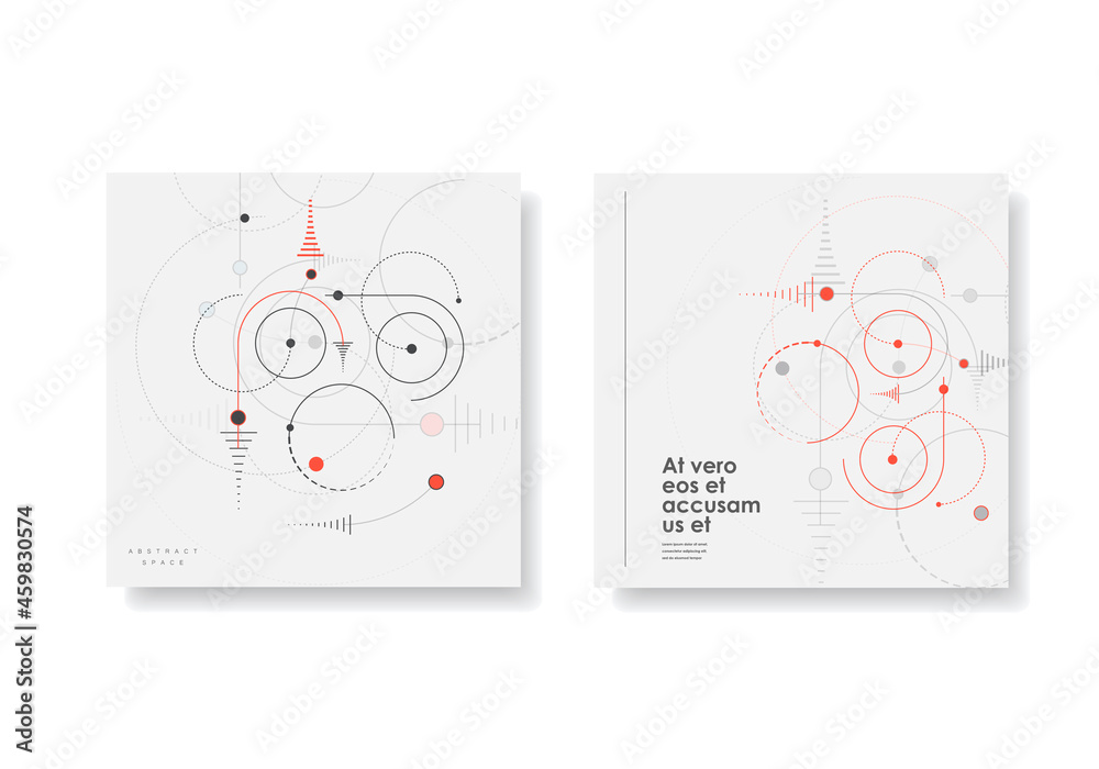 Circles abstract background. Vector illustration template