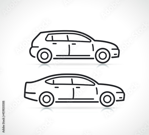 car or auto line icon