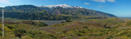 Landscape at Merkurrani walk in Porsm  rk  Iceland  Europe 