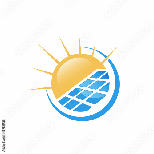 Solar panel logo vector design