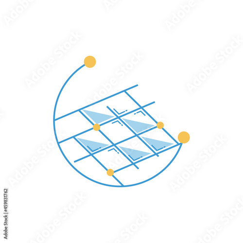 Solar panel logo vector design