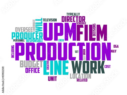 production manager wordcloud concept, wordart,